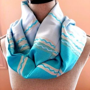 Blue Striped Scarf